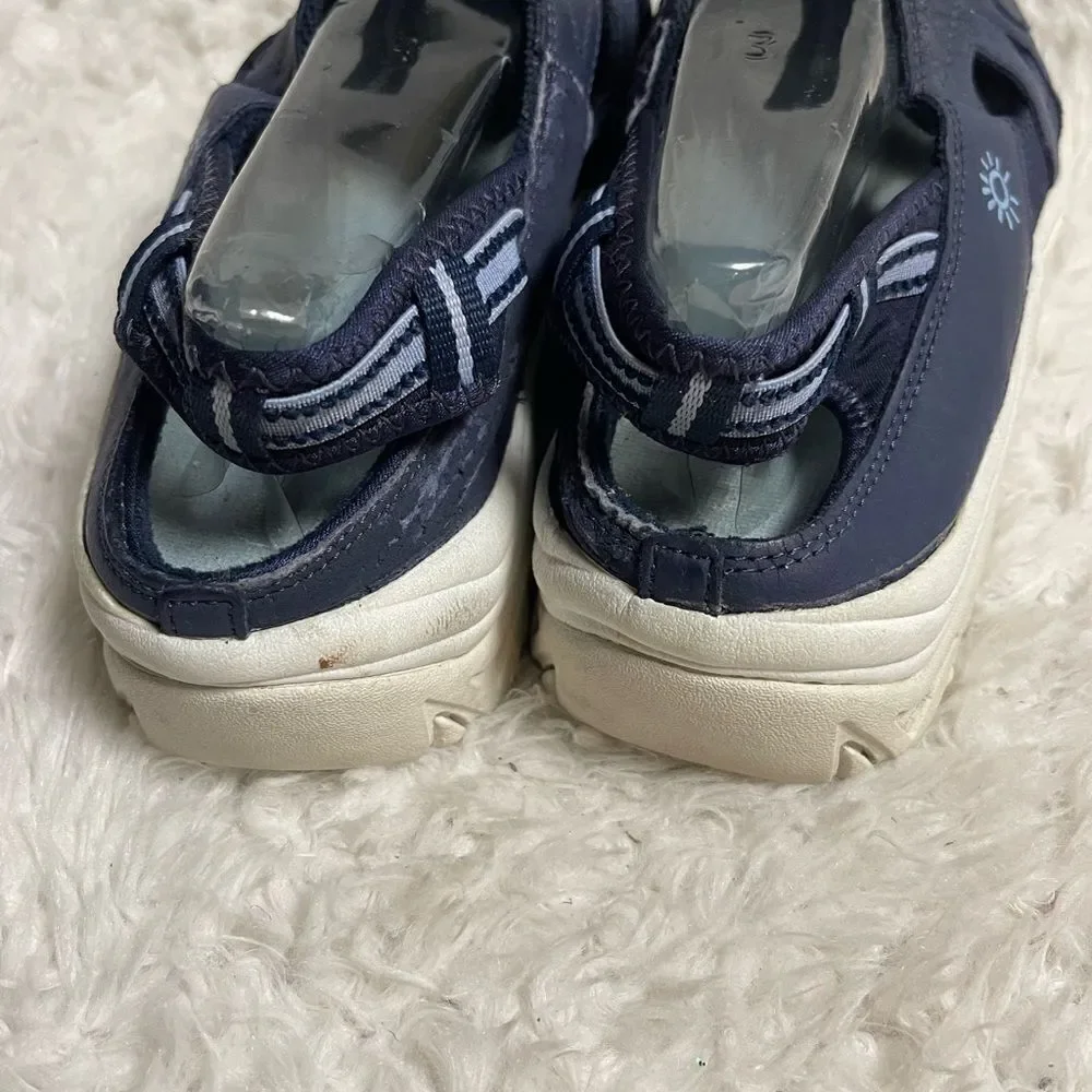 No Boundaries leather Navy Blue tracker sandals size 10